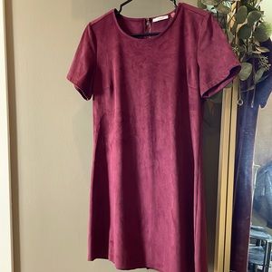 Suade burgundy dress